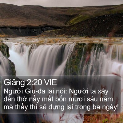 Giăng 2:20 VIE Bible Verse Image
