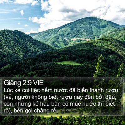 Giăng 2:9 VIE Bible Verse Image