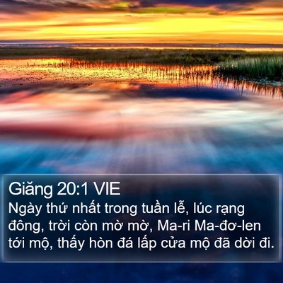 Giăng 20:1 VIE Bible Verse Image