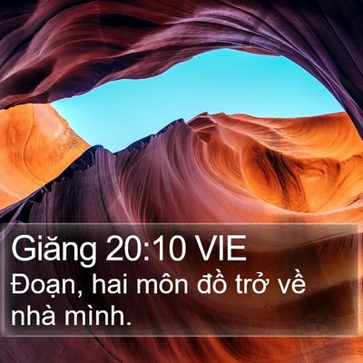 Giăng 20:10 VIE Bible Verse Image