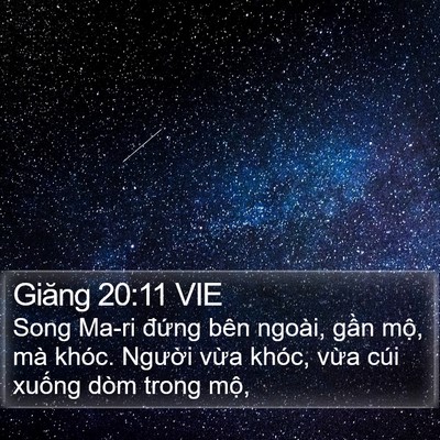 Giăng 20:11 VIE Bible Verse Image