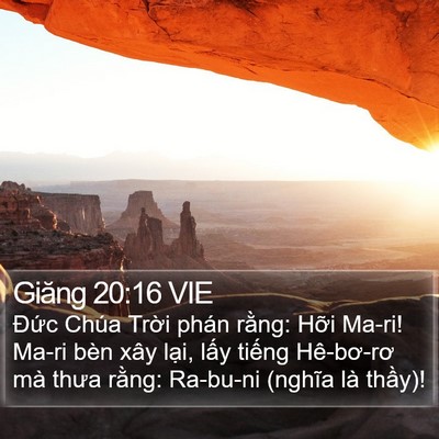 Giăng 20:16 VIE Bible Verse Image