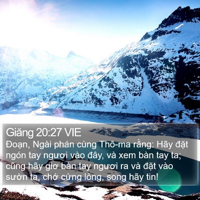 Giăng 20:27 VIE Bible Verse Image