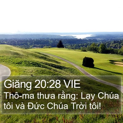 Giăng 20:28 VIE Bible Verse Image