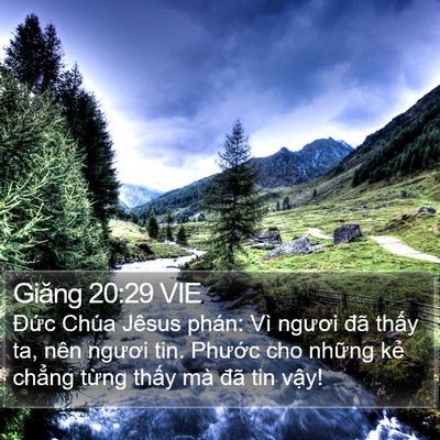Giăng 20:29 VIE Bible Verse Image