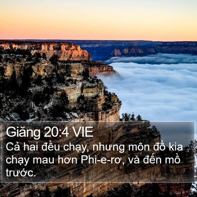 Giăng 20:4 VIE Bible Verse Image