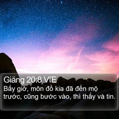 Giăng 20:8 VIE Bible Verse Image
