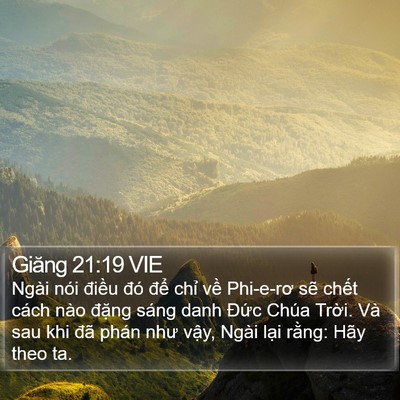 Giăng 21:19 VIE Bible Verse Image