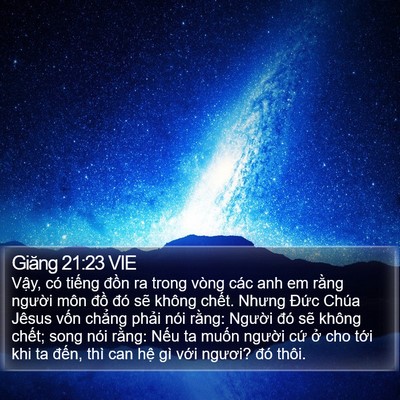 Giăng 21:23 VIE Bible Verse Image