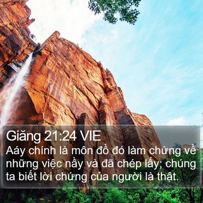 Giăng 21:24 VIE Bible Verse Image
