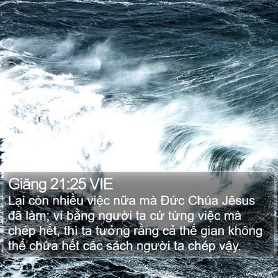 Giăng 21:25 VIE Bible Verse Image