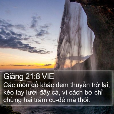 Giăng 21:8 VIE Bible Verse Image