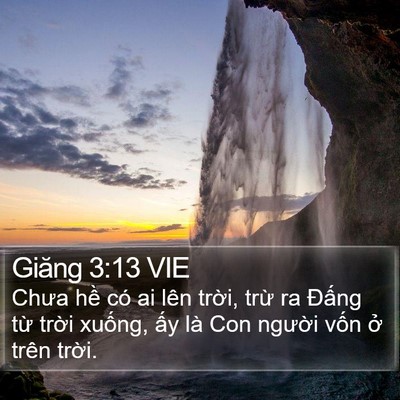 Giăng 3:13 VIE Bible Verse Image