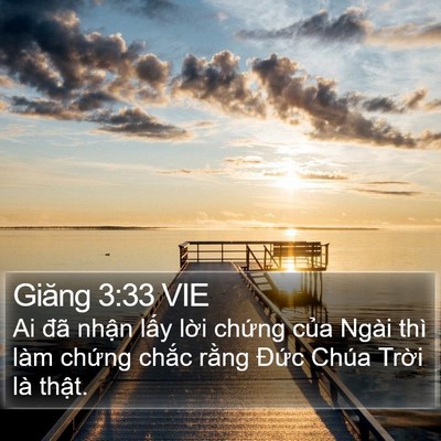 Giăng 3:33 VIE Bible Verse Image