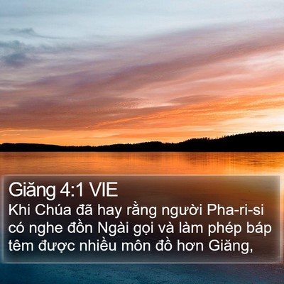 Giăng 4:1 VIE Bible Verse Image