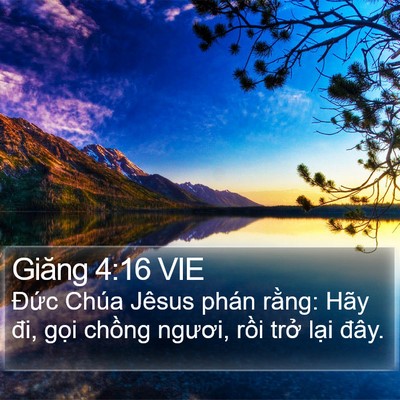 Giăng 4:16 VIE Bible Verse Image