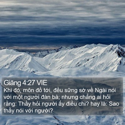 Giăng 4:27 VIE Bible Verse Image