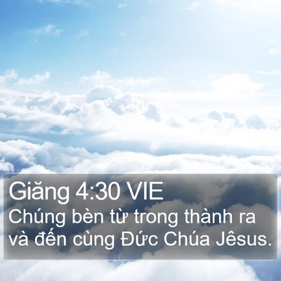 Giăng 4:30 VIE Bible Verse Image