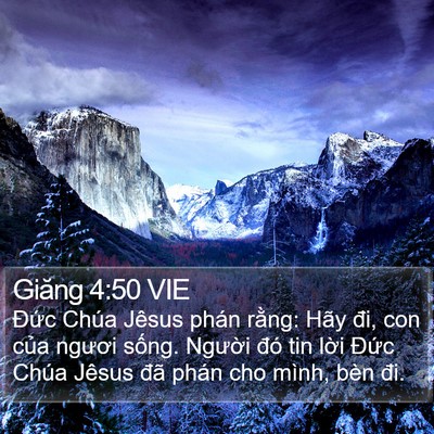 Giăng 4:50 VIE Bible Verse Image