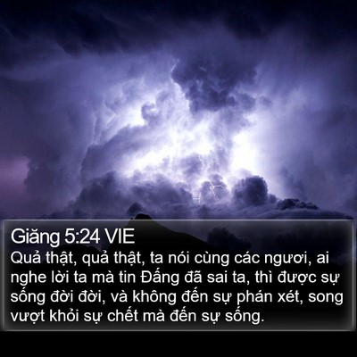 Giăng 5:24 VIE Bible Verse Image