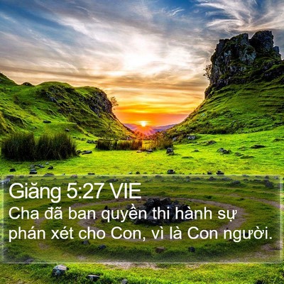 Giăng 5:27 VIE Bible Verse Image