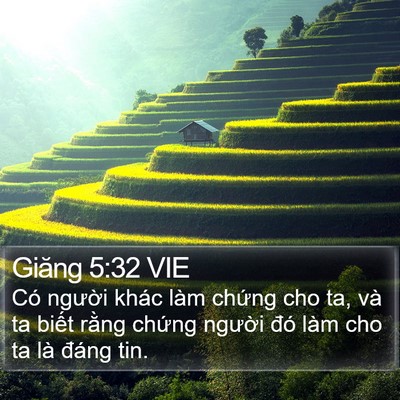 Giăng 5:32 VIE Bible Verse Image