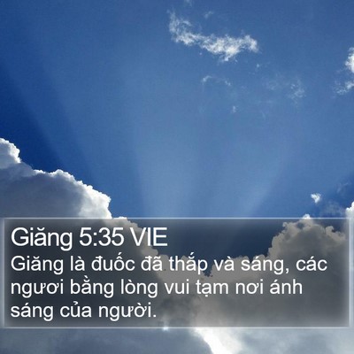 Giăng 5:35 VIE Bible Verse Image