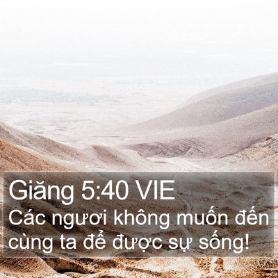 Giăng 5:40 VIE Bible Verse Image