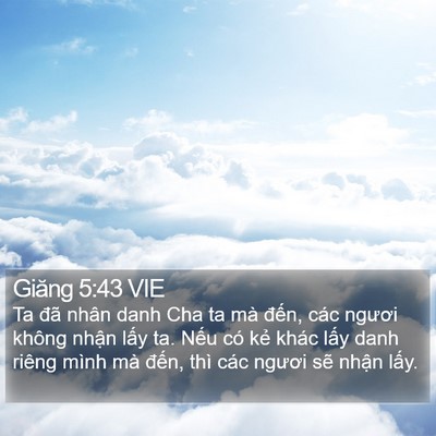 Giăng 5:43 VIE Bible Verse Image