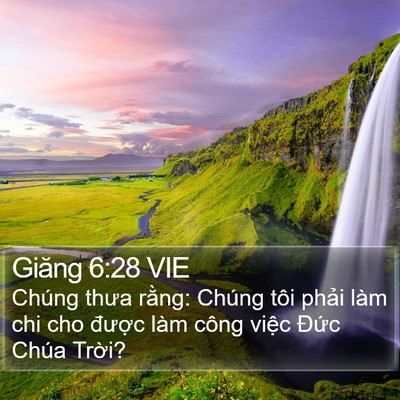 Giăng 6:28 VIE Bible Verse Image