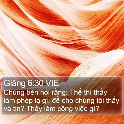 Giăng 6:30 VIE Bible Verse Image