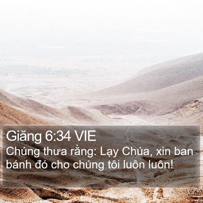 Giăng 6:34 VIE Bible Verse Image