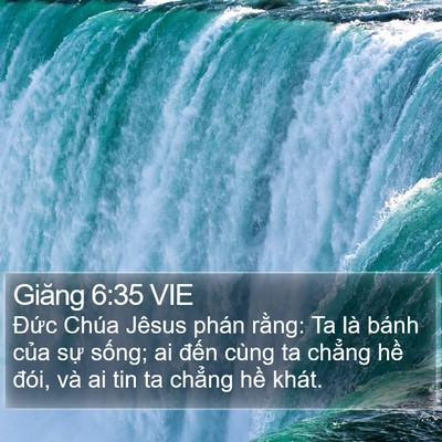 Giăng 6:35 VIE Bible Verse Image