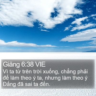 Giăng 6:38 VIE Bible Verse Image