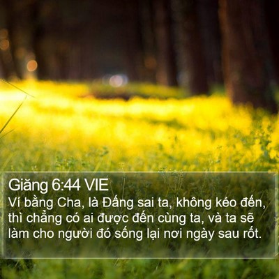 Giăng 6:44 VIE Bible Verse Image