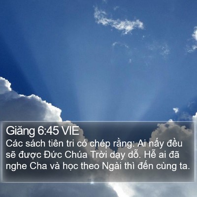 Giăng 6:45 VIE Bible Verse Image