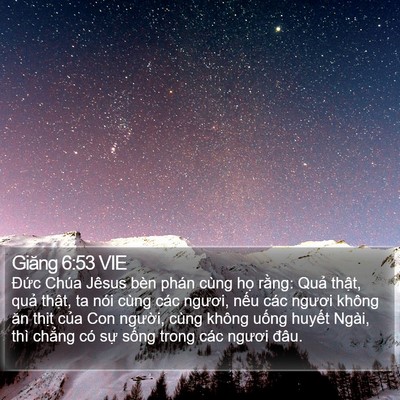 Giăng 6:53 VIE Bible Verse Image
