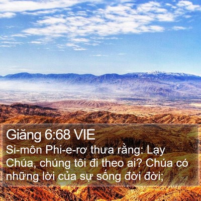 Giăng 6:68 VIE Bible Verse Image