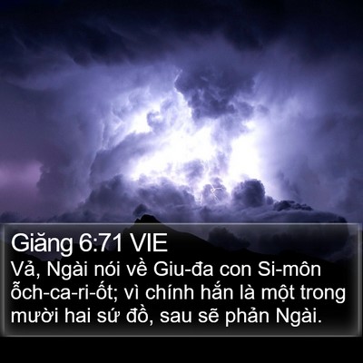 Giăng 6:71 VIE Bible Verse Image
