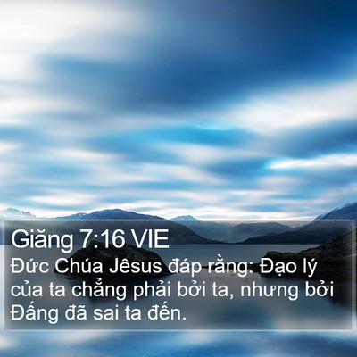 Giăng 7:16 VIE Bible Verse Image