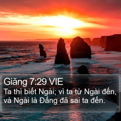 Giăng 7:29 VIE Bible Verse Image