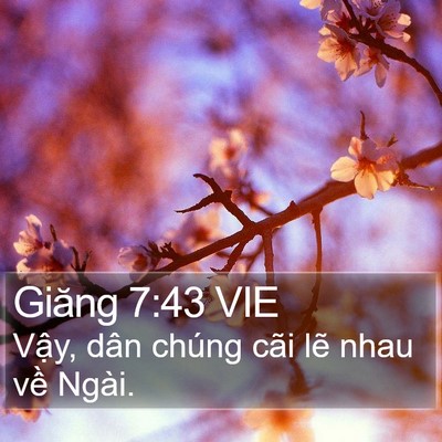Giăng 7:43 VIE Bible Verse Image