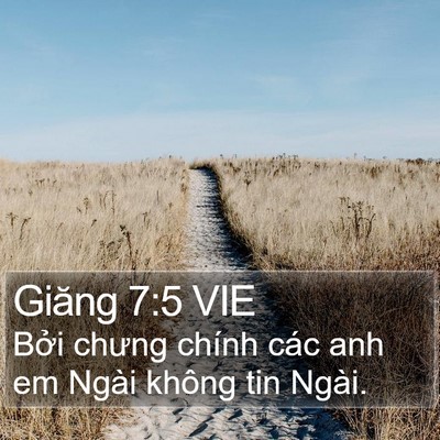 Giăng 7:5 VIE Bible Verse Image