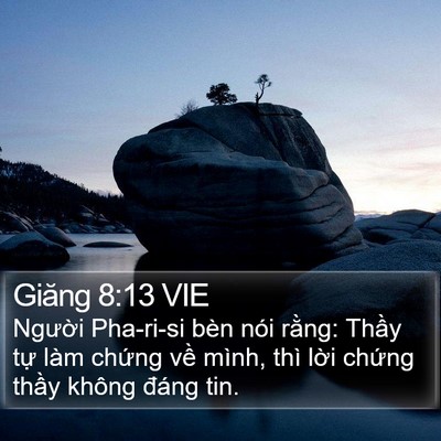 Giăng 8:13 VIE Bible Verse Image