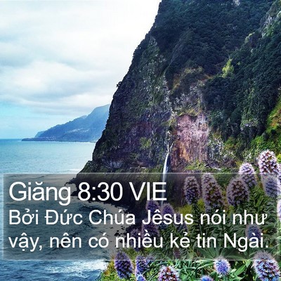 Giăng 8:30 VIE Bible Verse Image