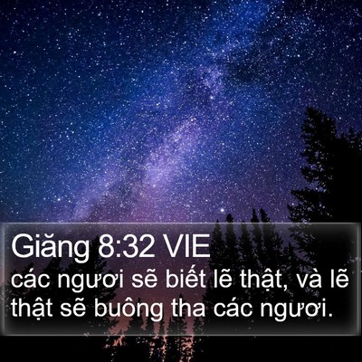 Giăng 8:32 VIE Bible Verse Image