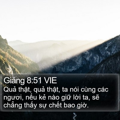 Giăng 8:51 VIE Bible Verse Image