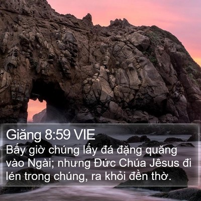 Giăng 8:59 VIE Bible Verse Image