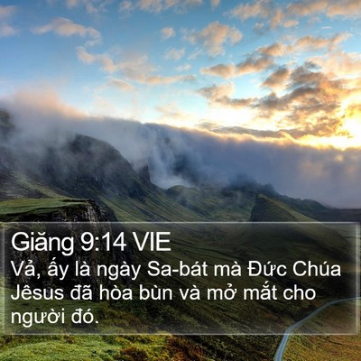 Giăng 9:14 VIE Bible Verse Image