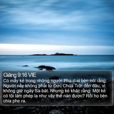 Giăng 9:16 VIE Bible Verse Image